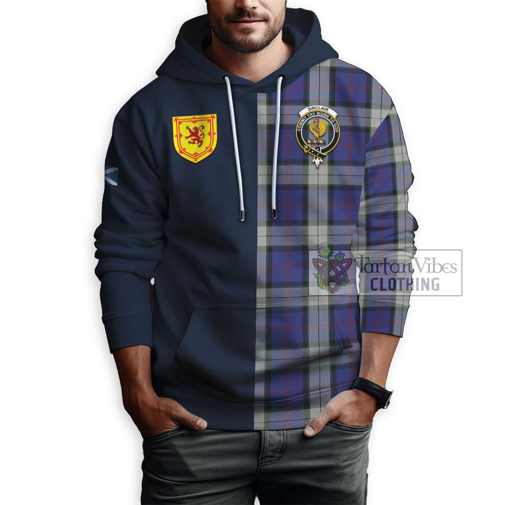 Tartan Vibes Clothing Sinclair Dress Tartan Hoodie with Scottish Lion Royal Arm Half Style