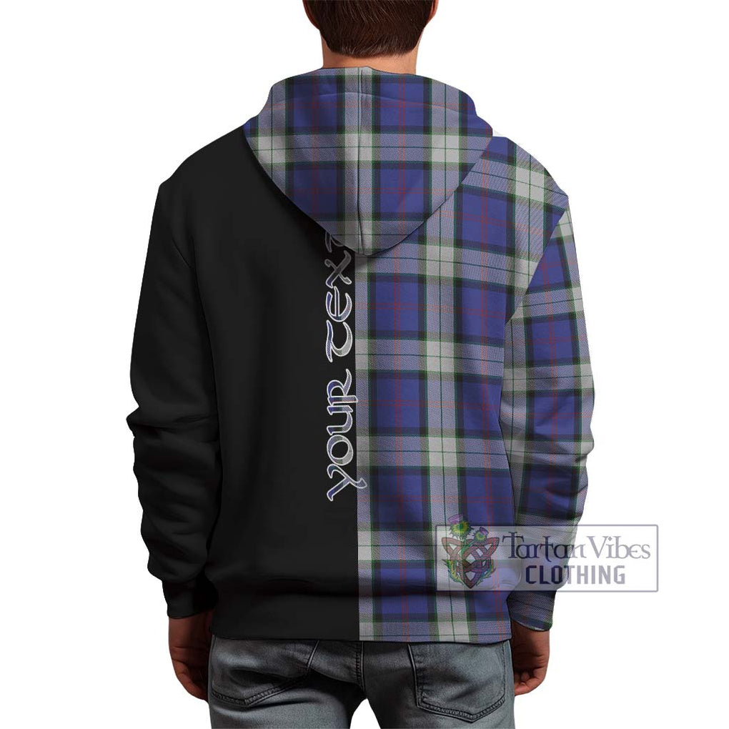 Sinclair Dress Tartan Hoodie with Family Crest and Half Of Me Style - Tartanvibesclothing Shop