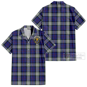 Sinclair Dress Tartan Cotton Hawaiian Shirt with Family Crest