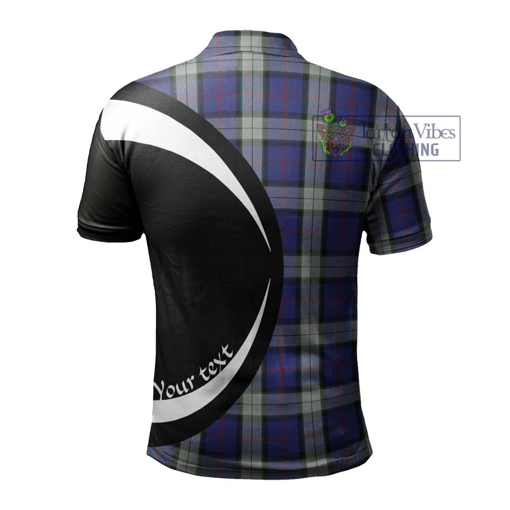 Sinclair Dress Tartan Men's Polo Shirt with Family Crest Circle Style - Tartan Vibes Clothing