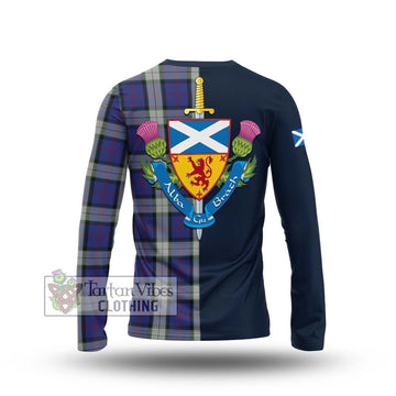 Sinclair Dress Tartan Long Sleeve T-Shirt Alba with Scottish Lion Royal Arm Half Style