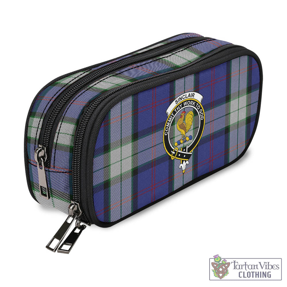 Tartan Vibes Clothing Sinclair Dress Tartan Pen and Pencil Case with Family Crest