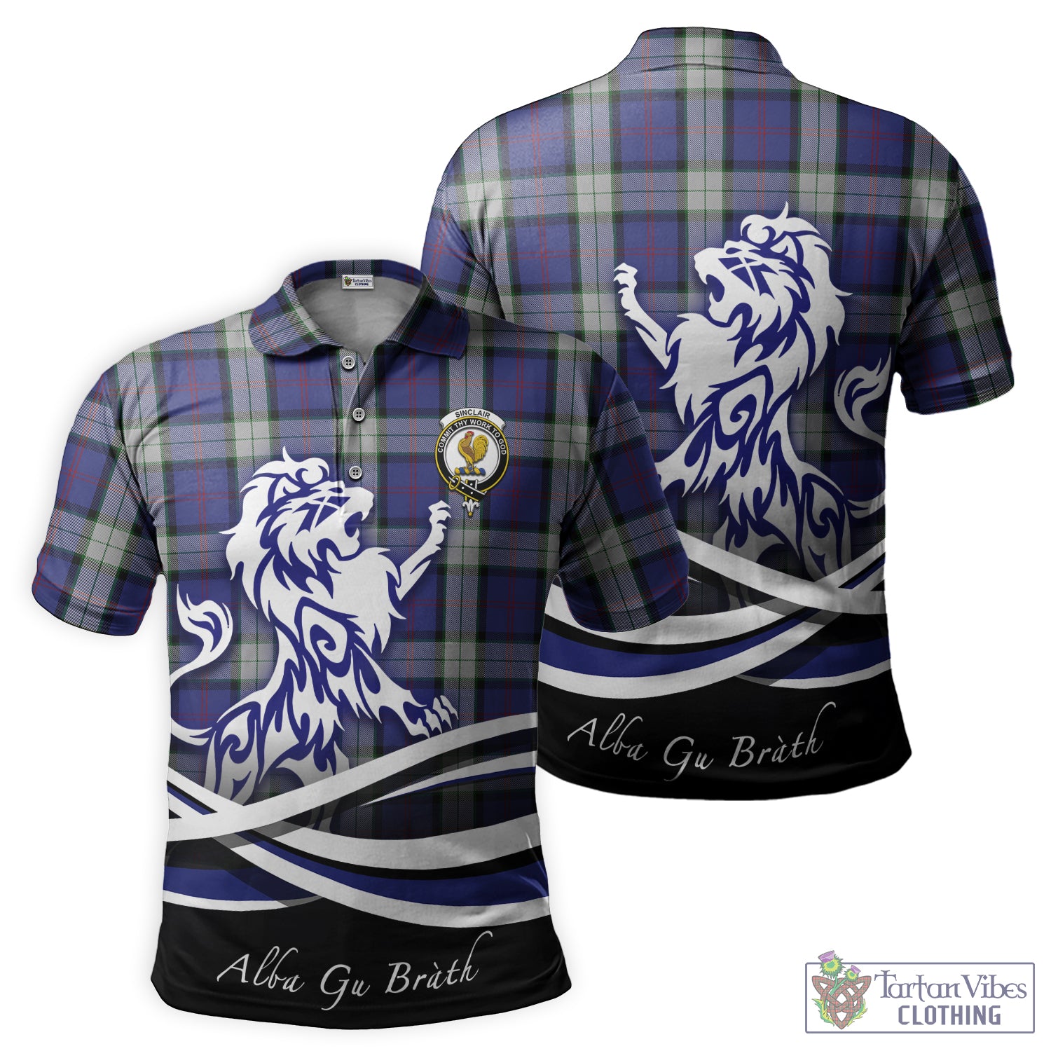 sinclair-dress-tartan-polo-shirt-with-alba-gu-brath-regal-lion-emblem