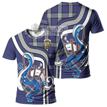 Sinclair Dress Tartan T-Shirt with Epic Bagpipe Style