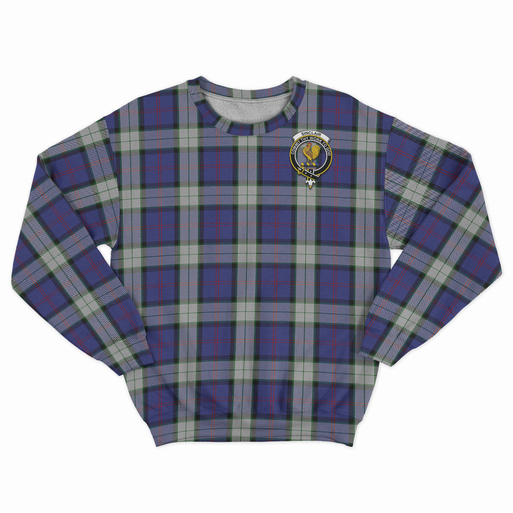 Sinclair Dress Tartan Sweatshirt with Family Crest - Tartan Vibes Clothing