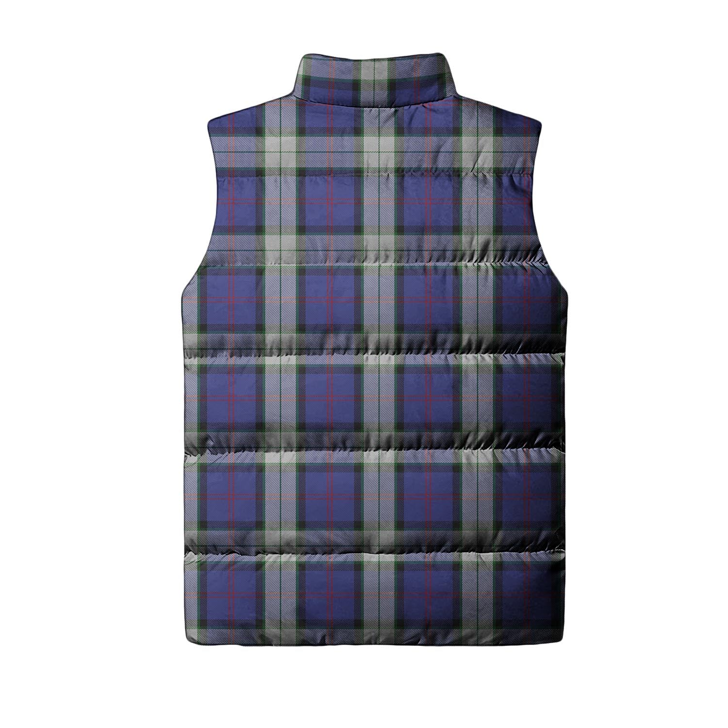 Sinclair Dress Tartan Sleeveless Puffer Jacket with Family Crest - Tartanvibesclothing