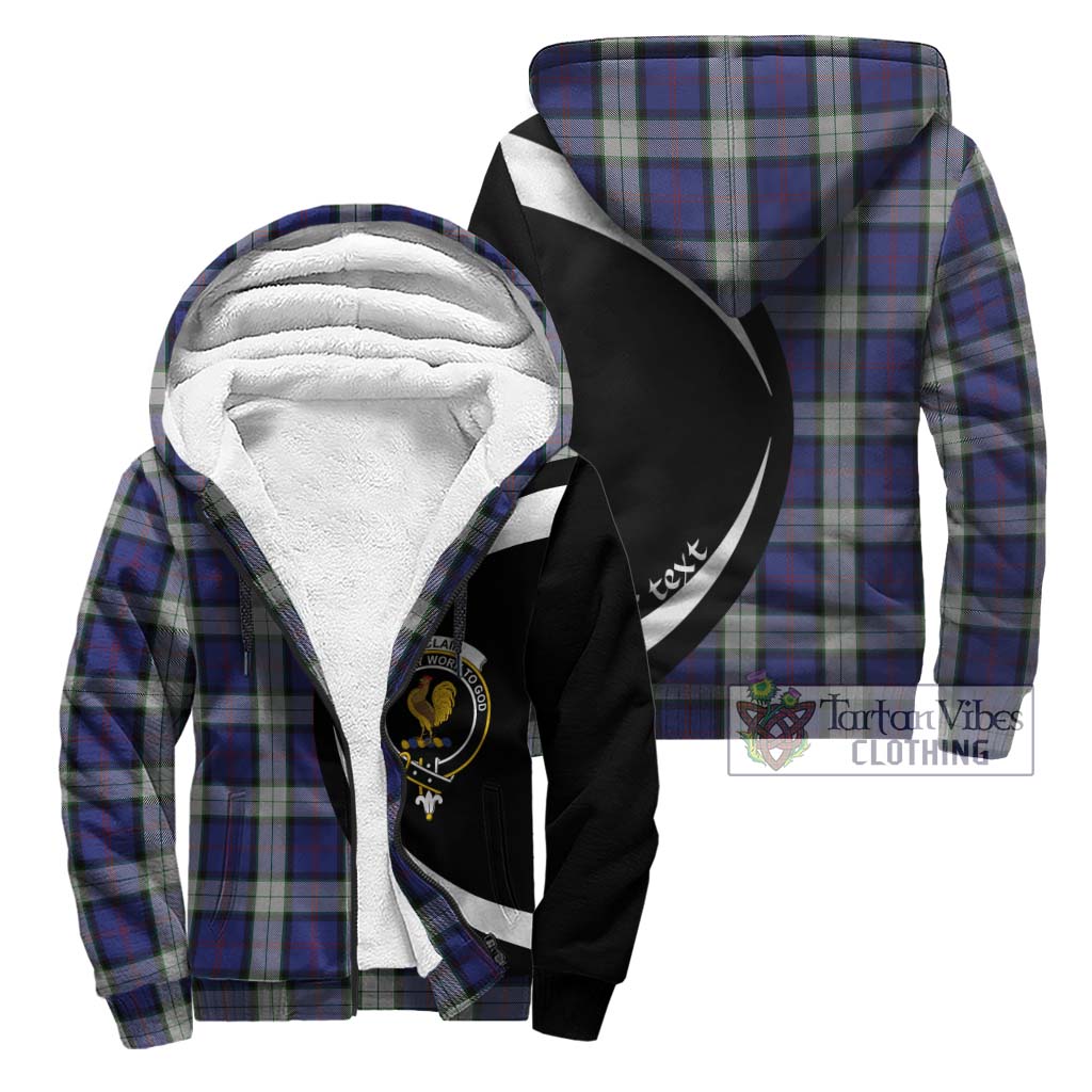 Tartan Vibes Clothing Sinclair Dress Tartan Sherpa Hoodie with Family Crest Circle Style