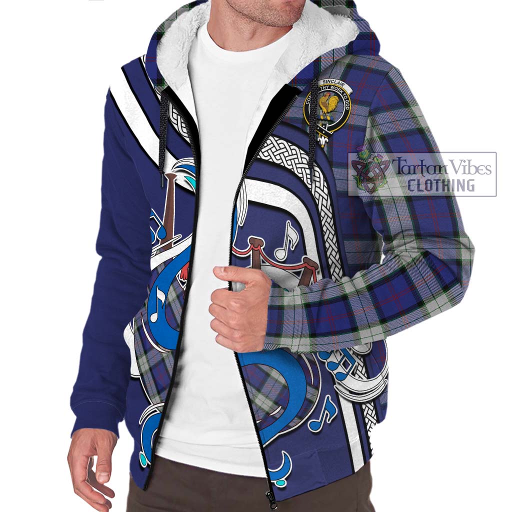 Tartan Vibes Clothing Sinclair Dress Tartan Sherpa Hoodie with Epic Bagpipe Style