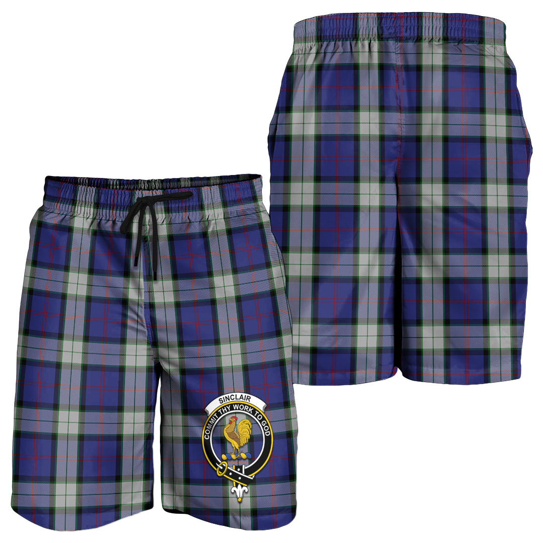 sinclair-dress-tartan-mens-shorts-with-family-crest