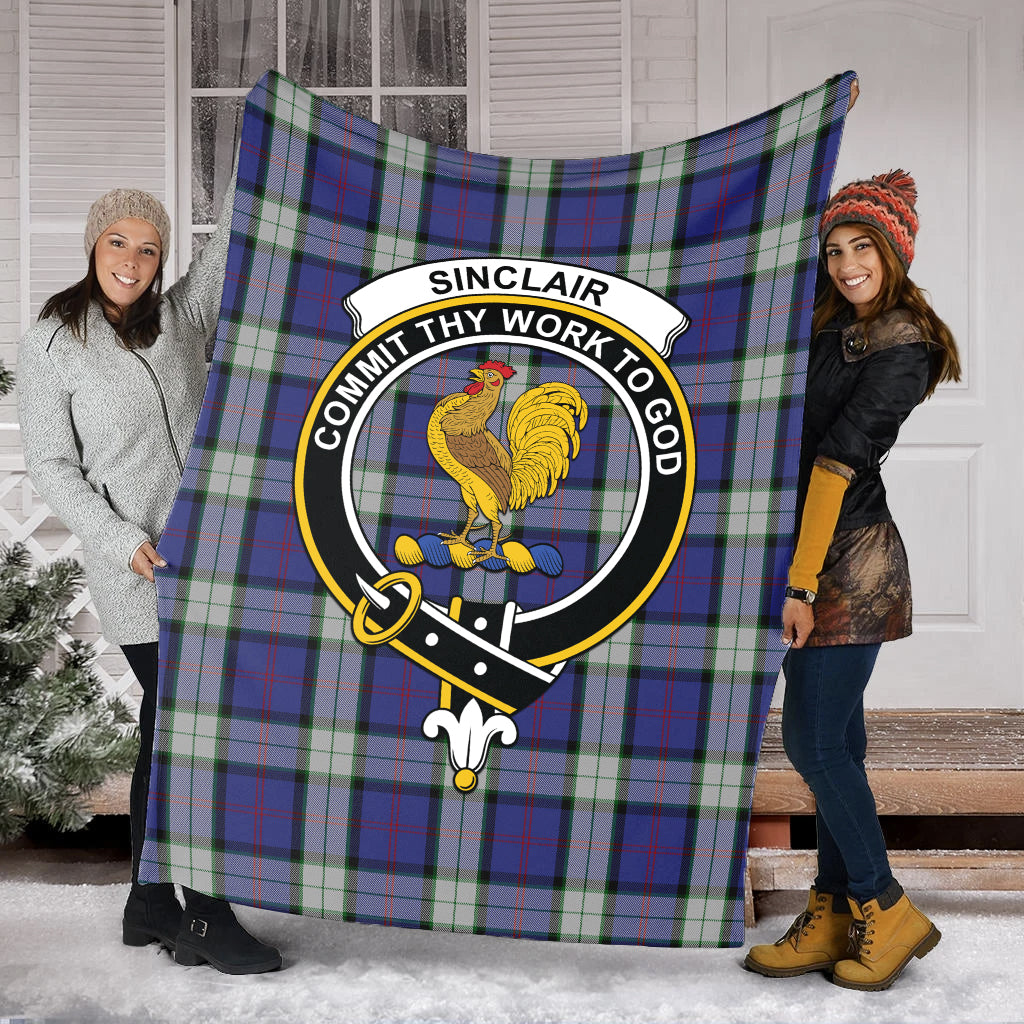 sinclair-dress-tartab-blanket-with-family-crest