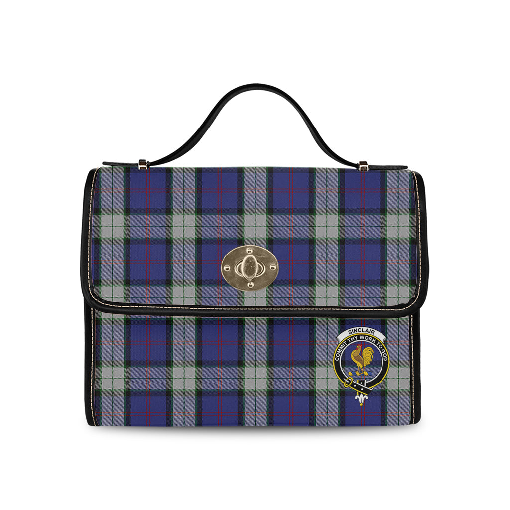 sinclair-dress-tartan-leather-strap-waterproof-canvas-bag-with-family-crest