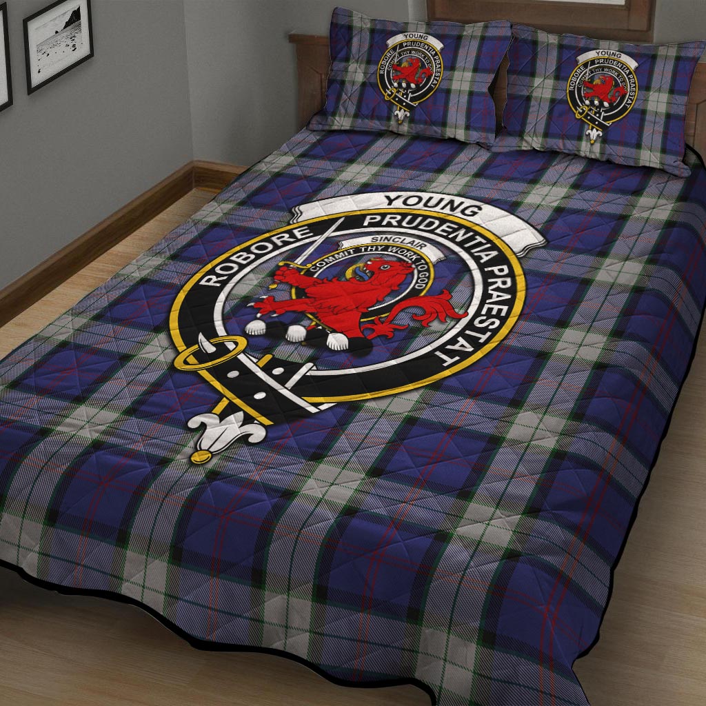 Sinclair Dress Tartan Quilt Bed Set with Family Crest - Tartan Vibes Clothing