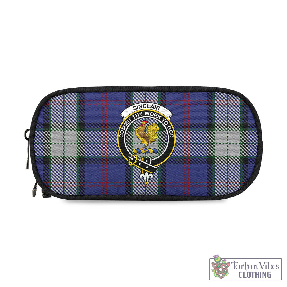 Tartan Vibes Clothing Sinclair Dress Tartan Pen and Pencil Case with Family Crest