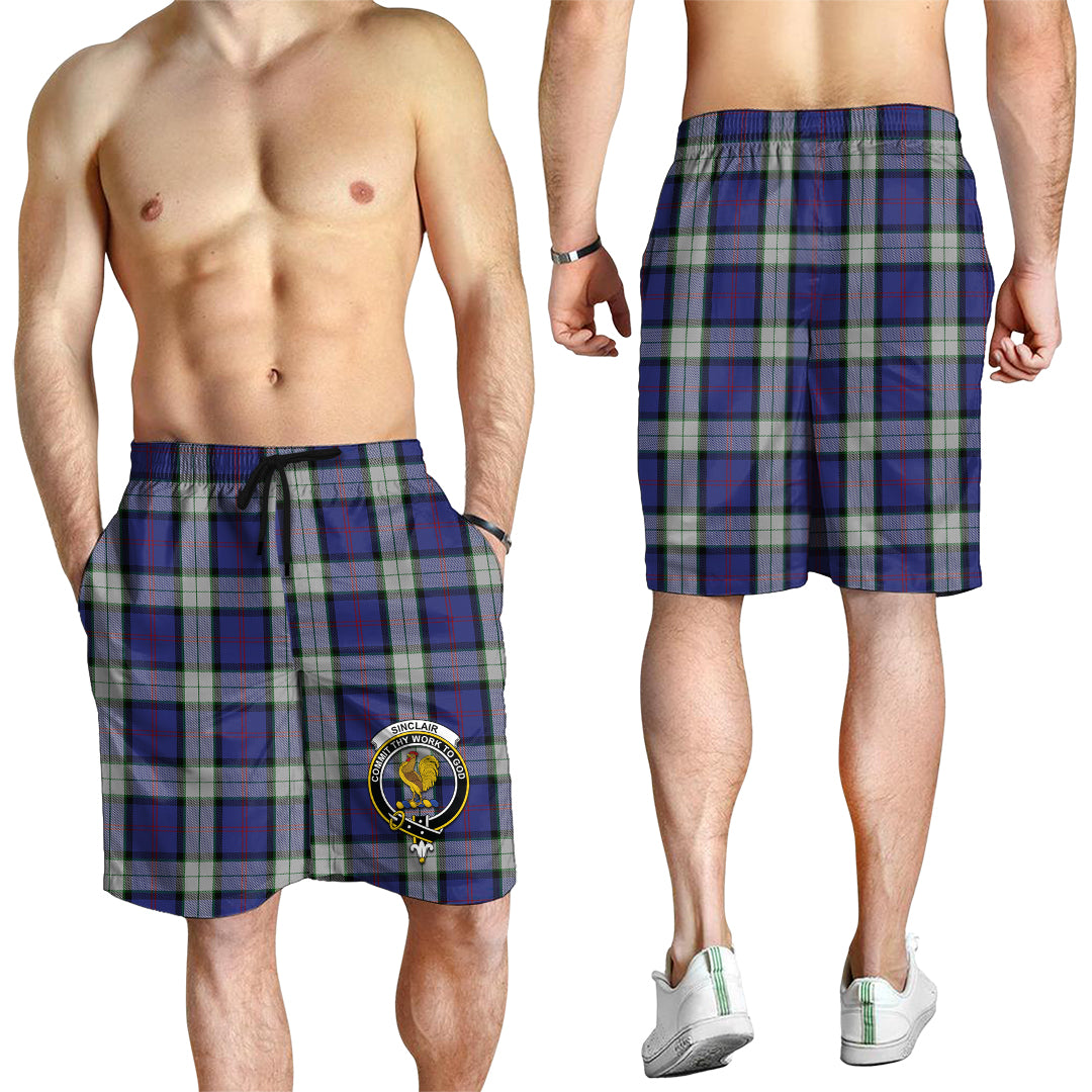 sinclair-dress-tartan-mens-shorts-with-family-crest