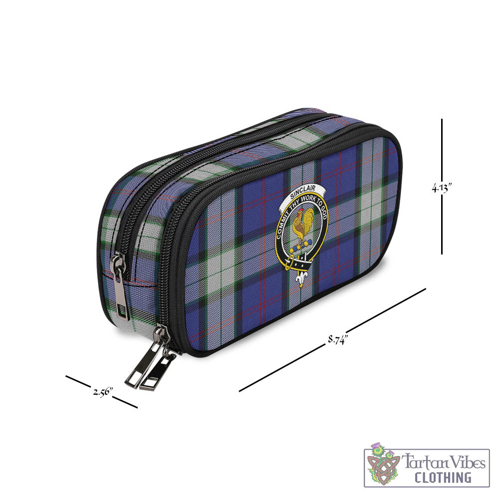 Tartan Vibes Clothing Sinclair Dress Tartan Pen and Pencil Case with Family Crest