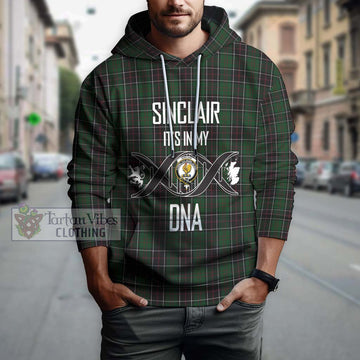 Sinclair Hunting Tartan Hoodie with Family Crest DNA In Me Style