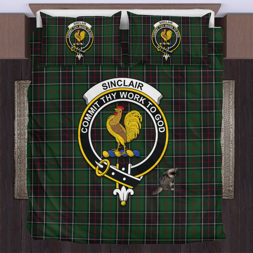 sinclair-hunting-tartan-bedding-set-with-family-crest