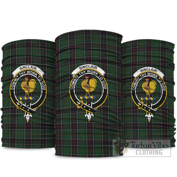 Sinclair Hunting Tartan Neck Gaiters, Tartan Bandanas, Tartan Head Band with Family Crest