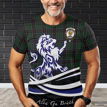 Sinclair Hunting Tartan T-Shirt with Alba Gu Brath Regal Lion Emblem