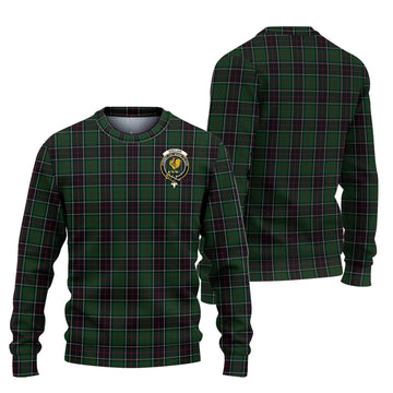 Sinclair Hunting Tartan Knitted Sweater with Family Crest