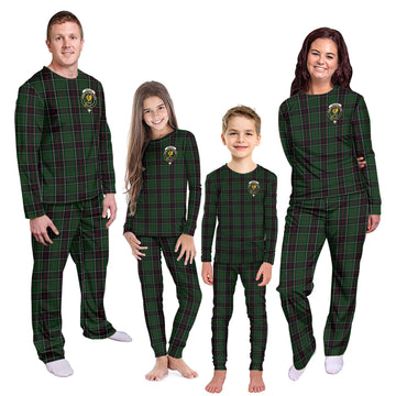 Sinclair Hunting Tartan Pajamas Family Set with Family Crest
