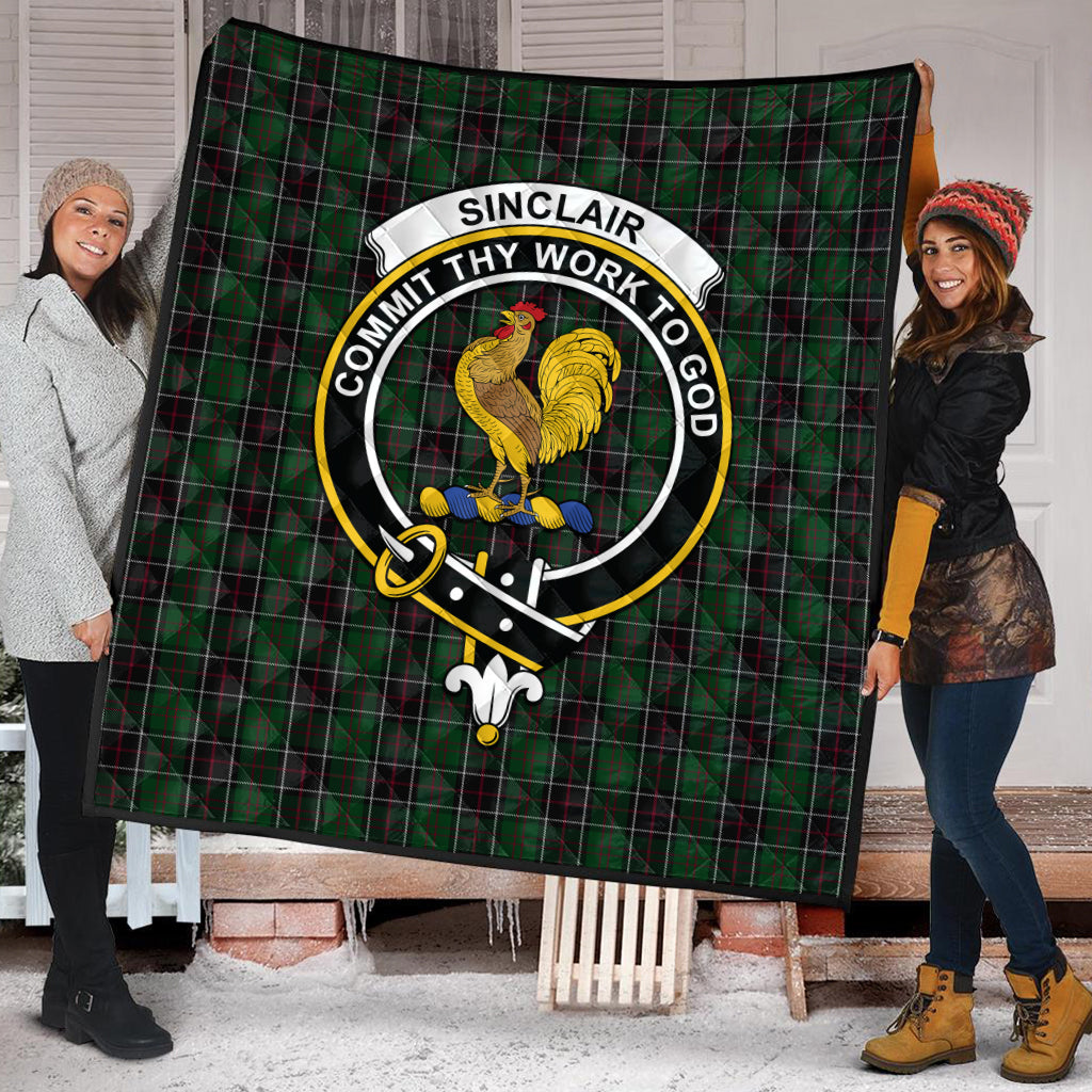 sinclair-hunting-tartan-quilt-with-family-crest