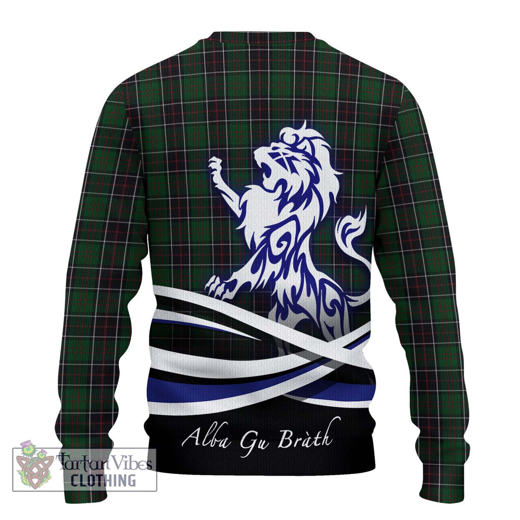 Sinclair Hunting Tartan Knitted Sweater with Alba Gu Brath Regal Lion Emblem - Tartanvibesclothing Shop