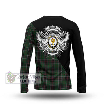 Sinclair Hunting Tartan Long Sleeve T-Shirt with Family Crest and Military Logo Style