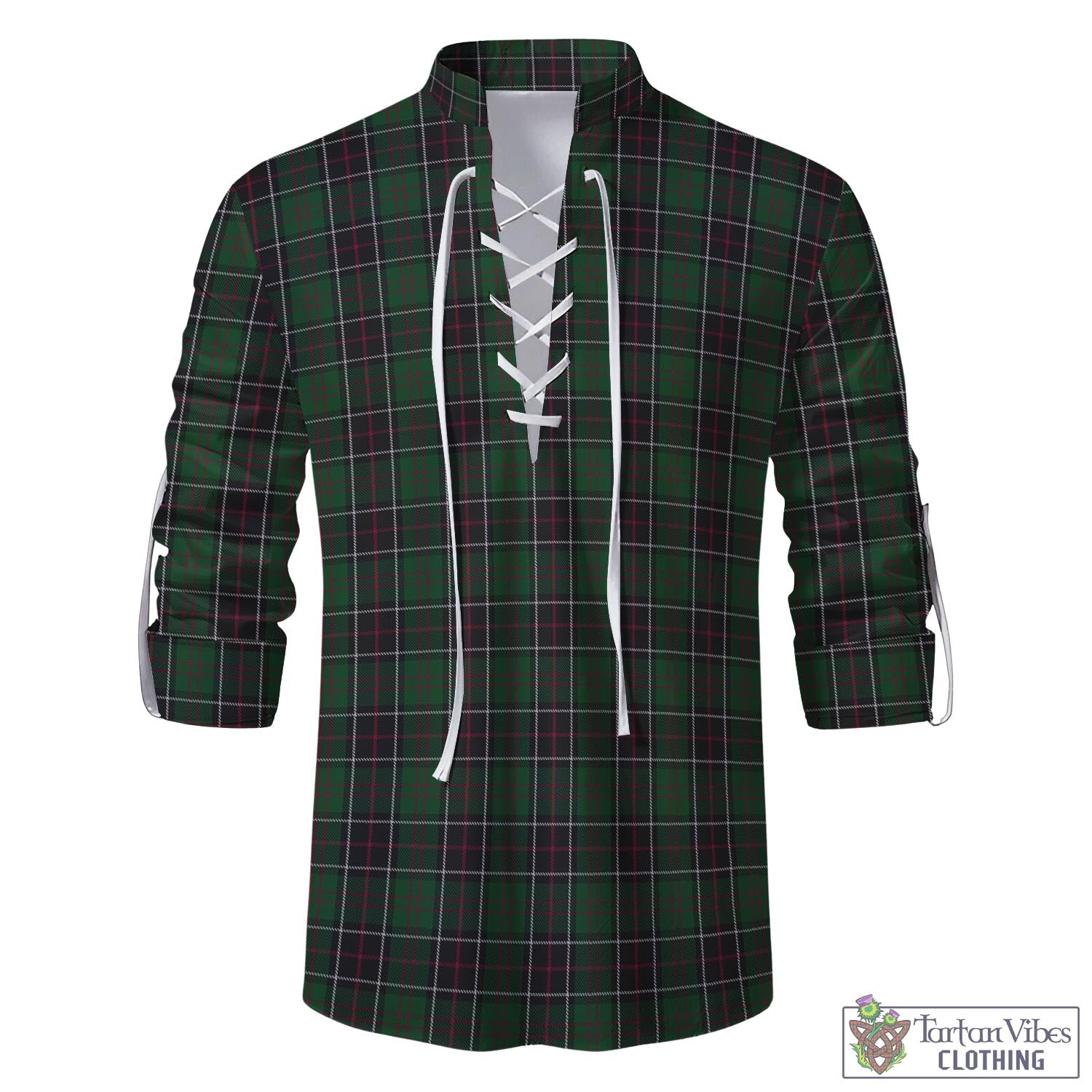 Tartan Vibes Clothing Sinclair Hunting Tartan Men's Scottish Traditional Jacobite Ghillie Kilt Shirt