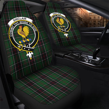 Sinclair Hunting Tartan Car Seat Cover with Family Crest