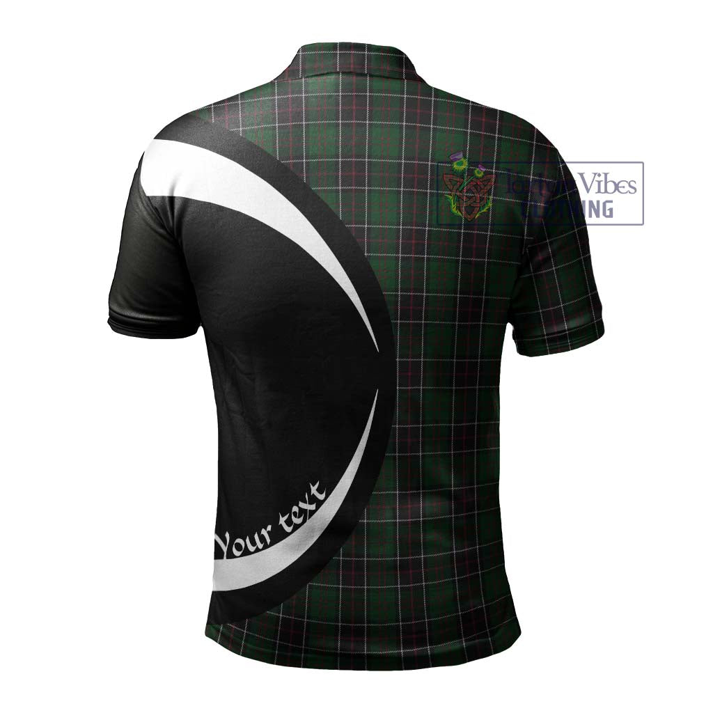 Tartan Vibes Clothing Sinclair Hunting Tartan Men's Polo Shirt with Family Crest Circle Style