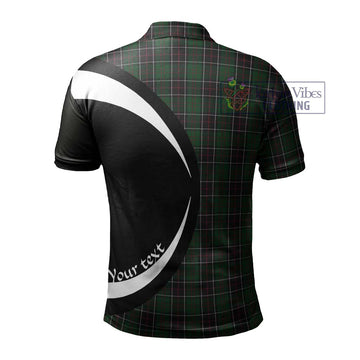 Sinclair Hunting Tartan Men's Polo Shirt with Family Crest Circle Style