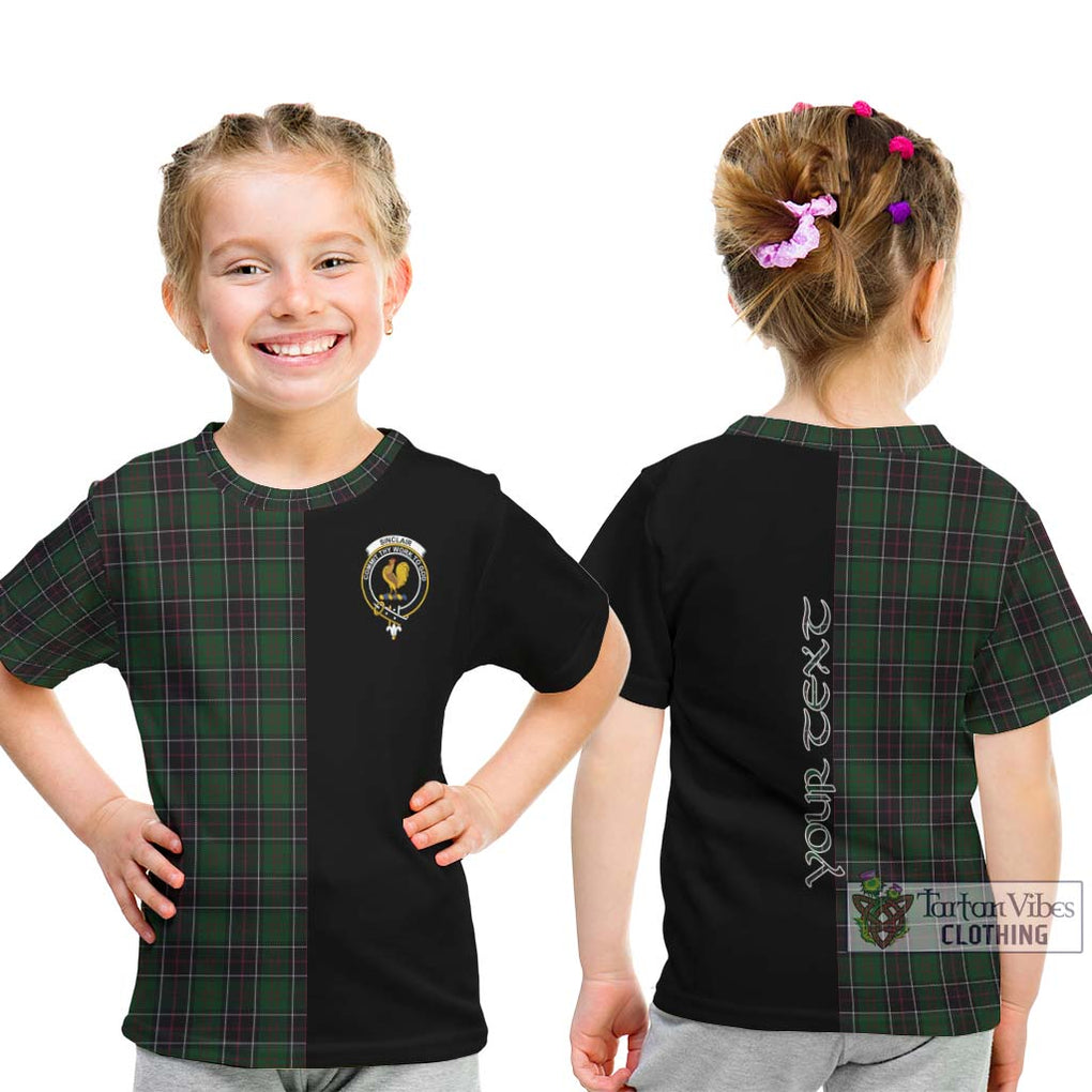 Sinclair Hunting Tartan Kid T-Shirt with Family Crest and Half Of Me Style - Tartanvibesclothing Shop