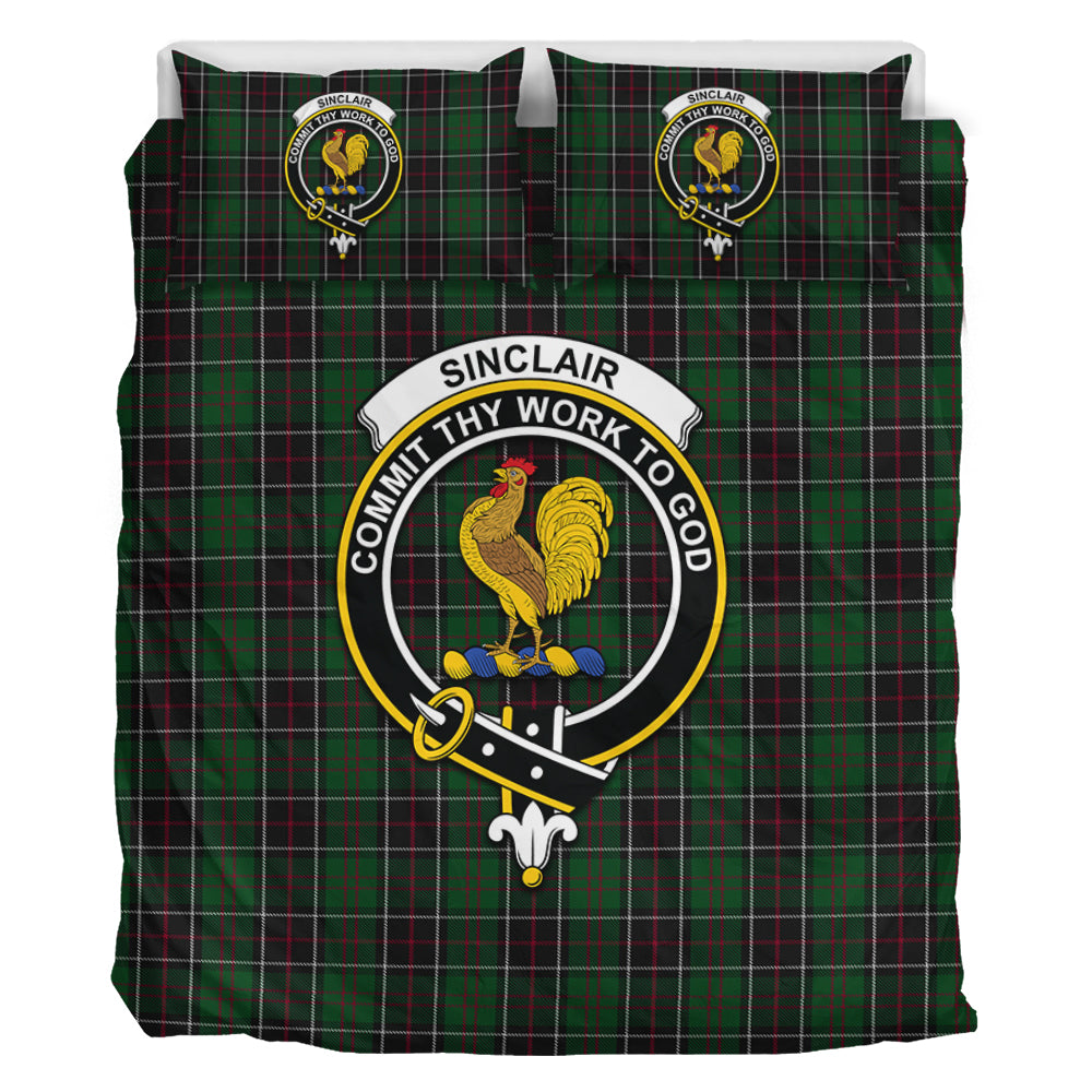 sinclair-hunting-tartan-bedding-set-with-family-crest