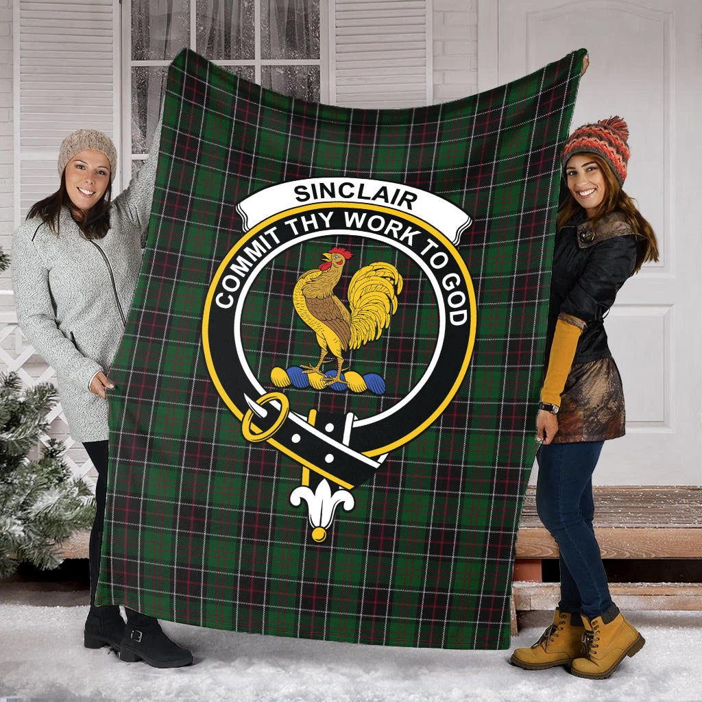 sinclair-hunting-tartab-blanket-with-family-crest