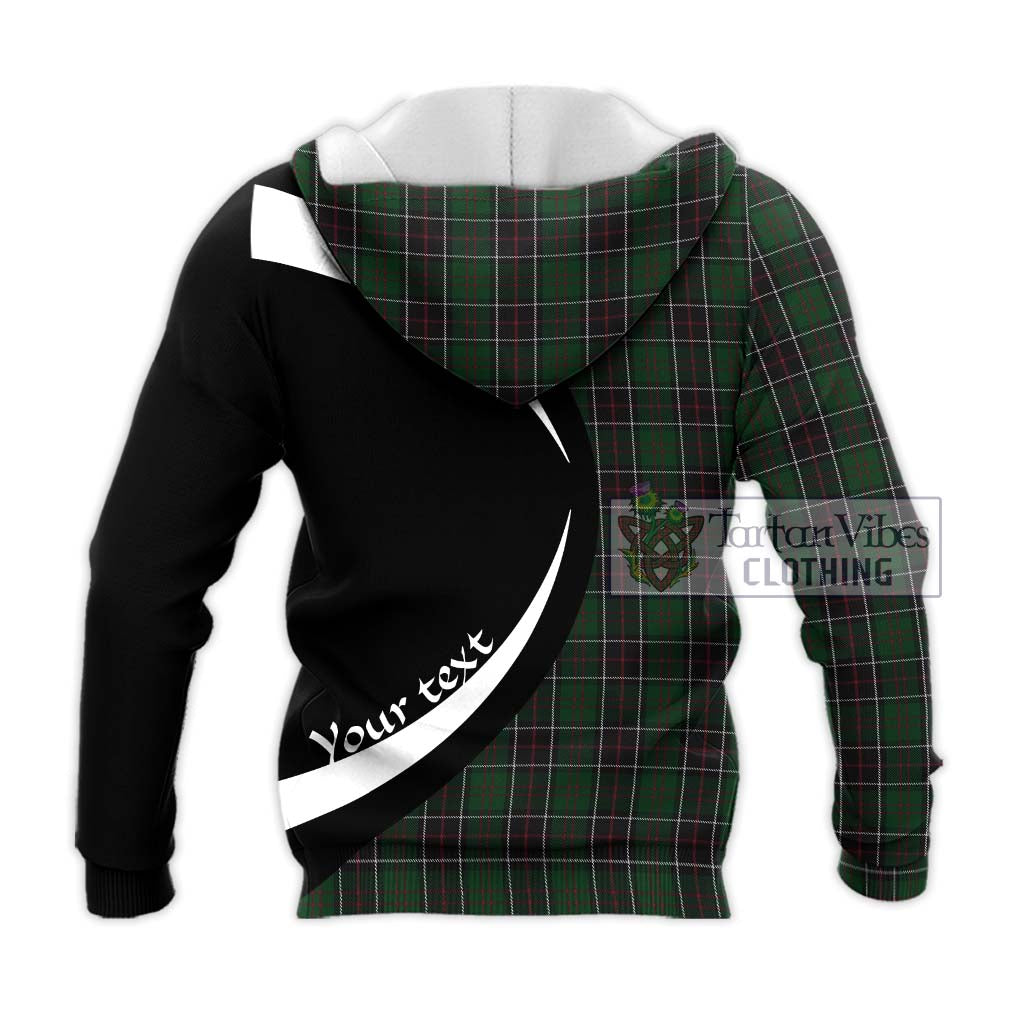 Sinclair Hunting Tartan Knitted Hoodie with Family Crest Circle Style - Tartan Vibes Clothing