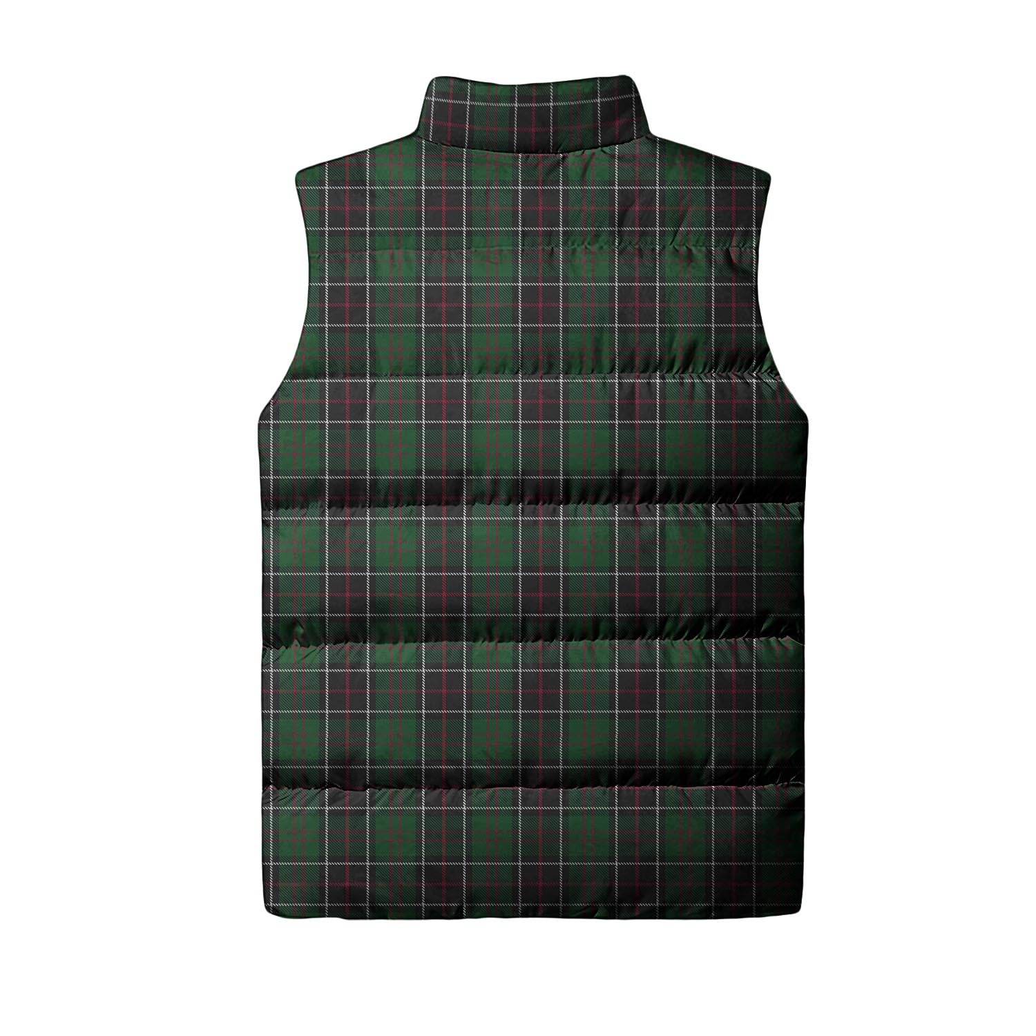 Sinclair Hunting Tartan Sleeveless Puffer Jacket with Family Crest - Tartanvibesclothing