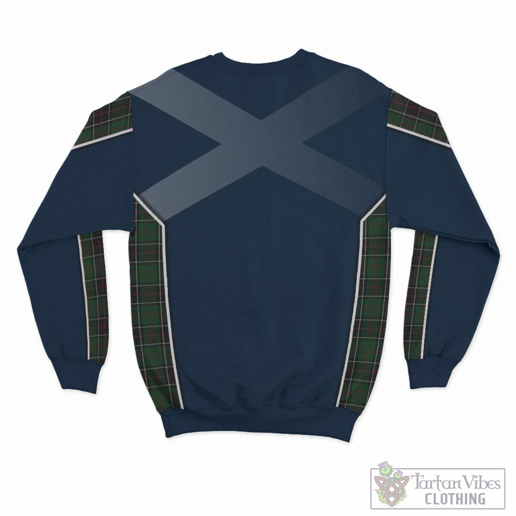 Tartan Vibes Clothing Sinclair Hunting Tartan Sweatshirt with Family Crest and Scottish Thistle Vibes Sport Style
