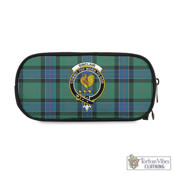 Sinclair Hunting Ancient Tartan Pen and Pencil Case with Family Crest