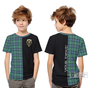 Sinclair Hunting Ancient Tartan Kid T-Shirt with Family Crest and Half Of Me Style