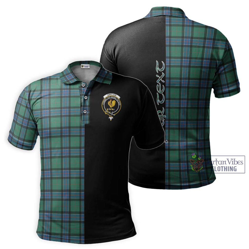 Sinclair Hunting Ancient Tartan Polo Shirt with Family Crest and Half Of Me Style Kid - Tartanvibesclothing Shop