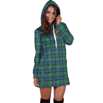 Sinclair Hunting Ancient Tartan Hoodie Dress with Family Crest