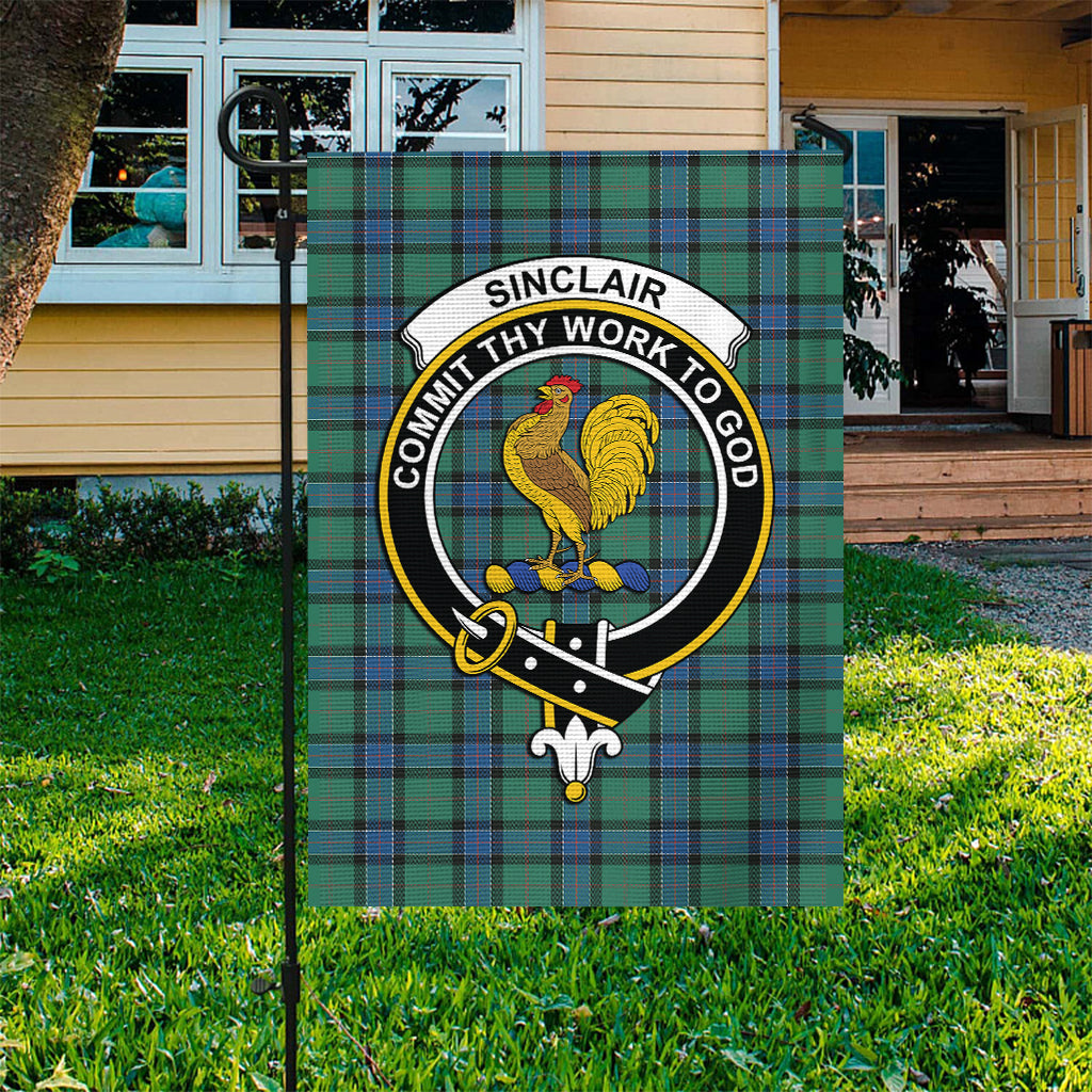 Sinclair Hunting Ancient Tartan Flag with Family Crest - Tartan Vibes Clothing