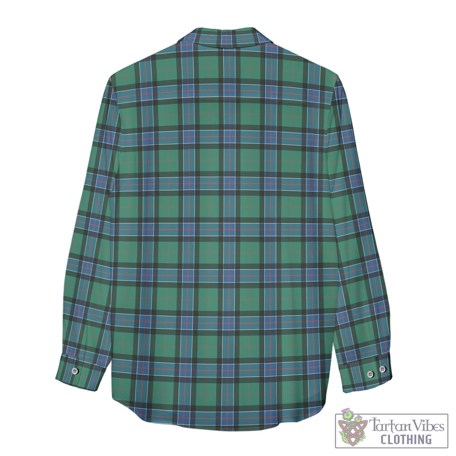 Tartan Vibes Clothing Sinclair Hunting Ancient Tartan Womens Casual Shirt with Family Crest