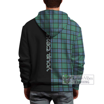 Sinclair Hunting Ancient Tartan Hoodie with Family Crest and Half Of Me Style