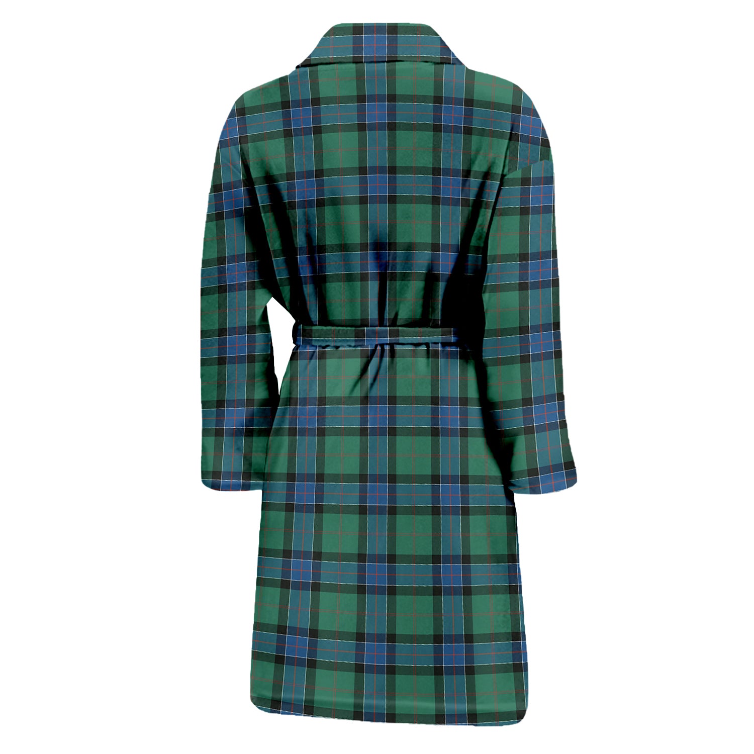 Sinclair Hunting Ancient Tartan Bathrobe with Family Crest - Tartan Vibes Clothing