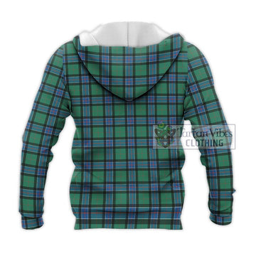 Sinclair Hunting Ancient Tartan Knitted Hoodie with Family Crest DNA In Me Style