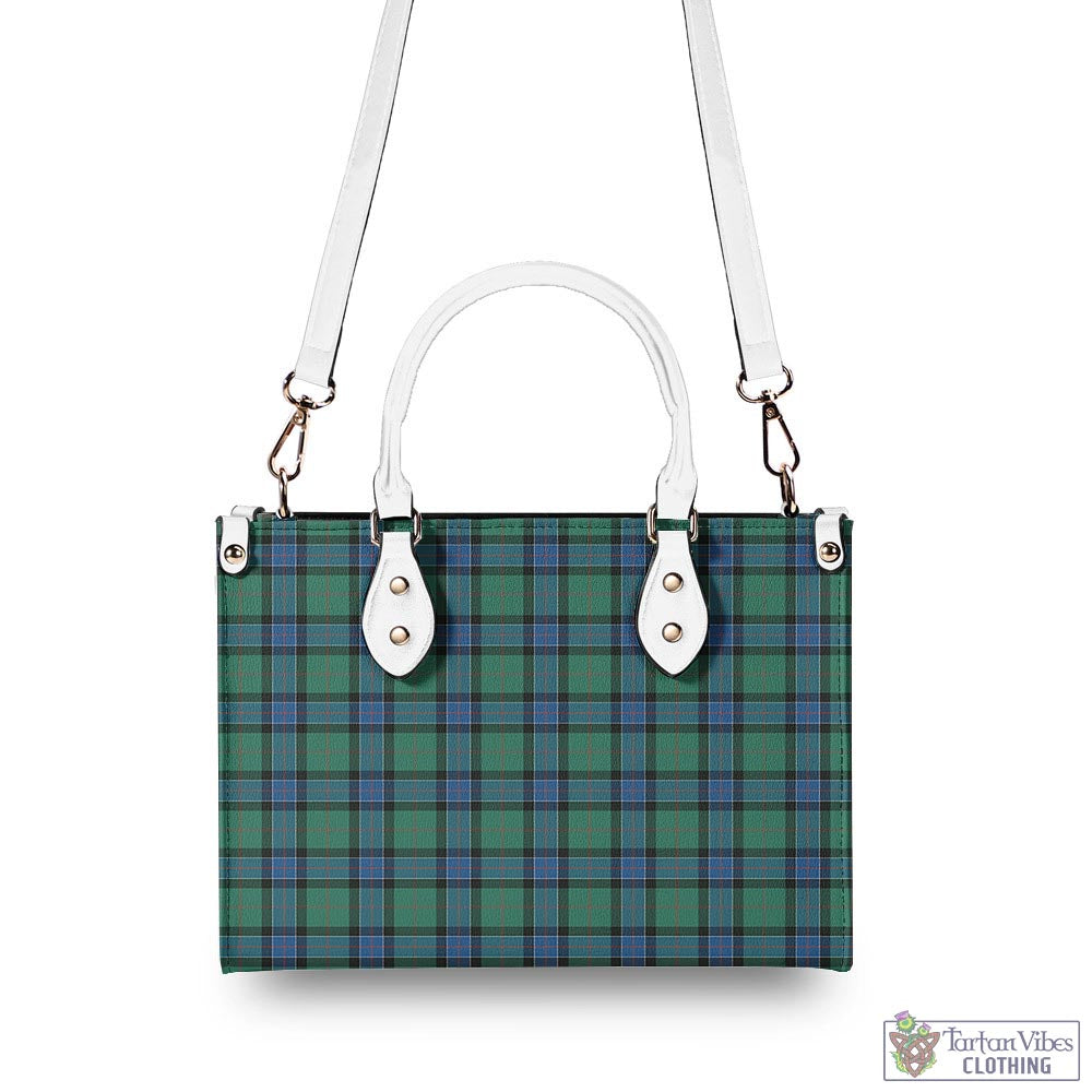 Tartan Vibes Clothing Sinclair Hunting Ancient Tartan Luxury Leather Handbags