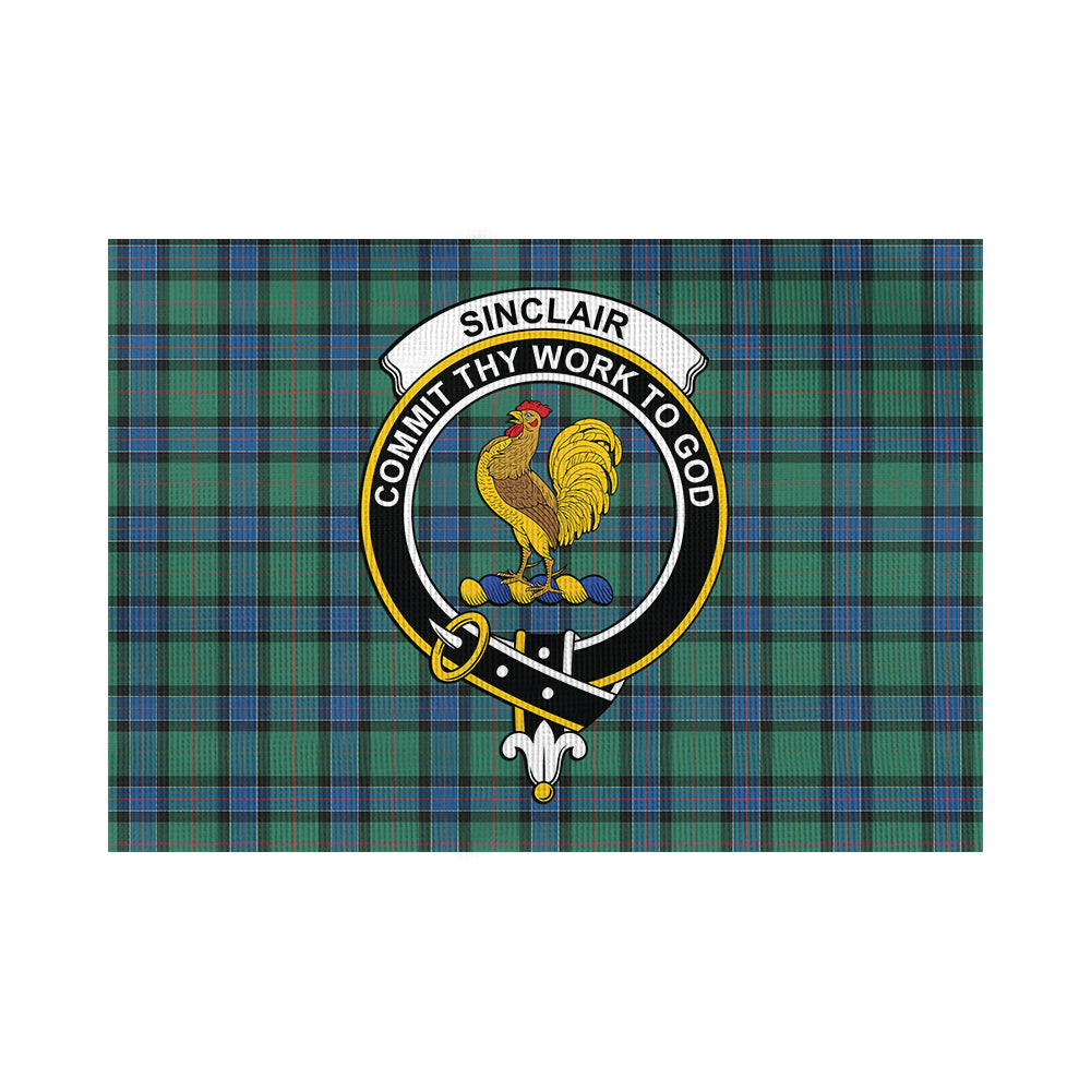 Sinclair Hunting Ancient Tartan Flag with Family Crest - Tartan Vibes Clothing