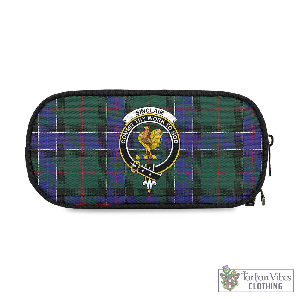 Tartan Vibes Clothing Sinclair Hunting Modern Tartan Pen and Pencil Case with Family Crest